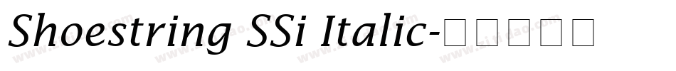 Shoestring SSi Italic字体转换